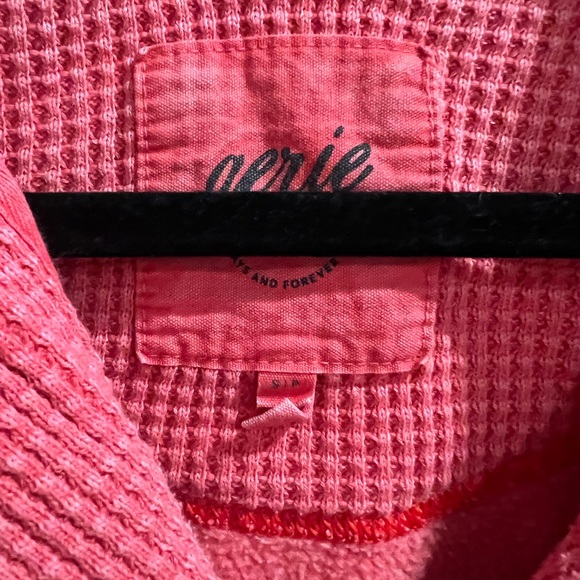 Aerie Women’s Bold Red Zip-Up Sweater - Picture 3 of 3